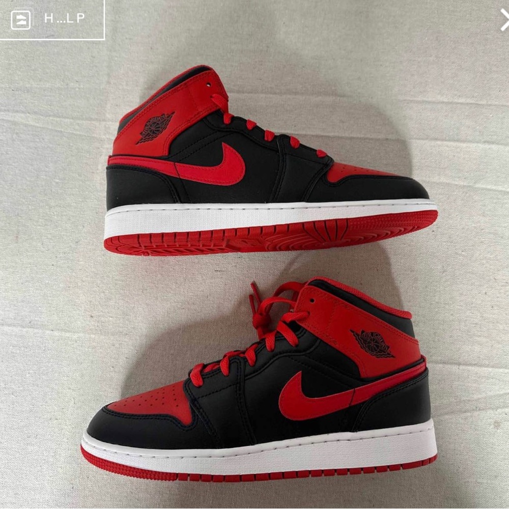 Air Jordan 1 Mid Alternate Bred 2022 Men Size 7y DQ8423-060